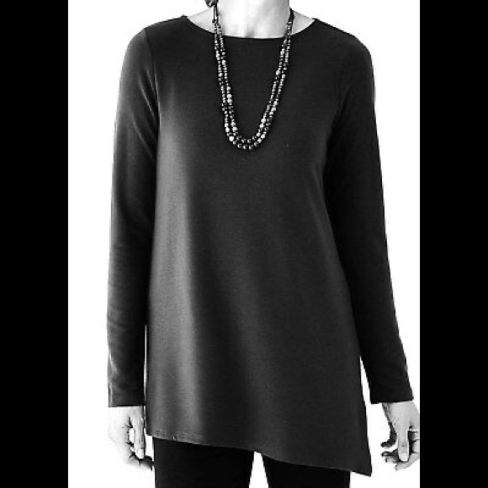 NWT J. Jill lightweight Sweater Tunic Top Black Size Small